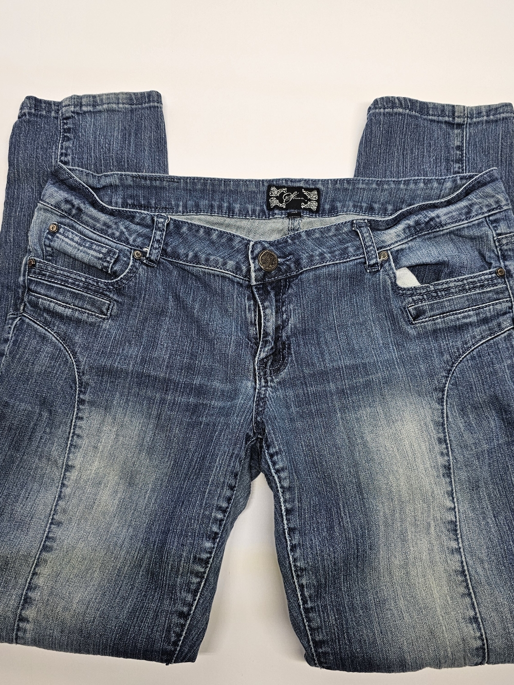 Sean John Women's Straight Leg Jeans in Faded Blue